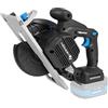 HÖGERT TECHNIK Sega circolare a batteria 18V, motore brushless, senza fili, 0-5000 giri/min, diametro lama 165 mm, regolazioni senza attrezzi, LED, senza batteria, protezione in alluminio