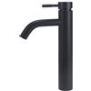 VirtuGro Rubinetto Bagno Lavabo Miscelatore Lavabo Bagno Miscelatore Bidet in Acciaio Inox Rubinetto Bagno Lavabo Alto Acqua Calda e Fredda a Disposizione Cromo Nero Opaco