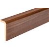 Hobby Legno - Battiscopa Copritubo Massello In Legno Di Ayous Tinto Noce Medio mm. 92X38X3000 (Prezzo Per ml. 6) completo di listello per sostegno spessore. Made in Italy.
