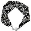 LumiSyne Donna Moda Sciarpa Di Seta Collana Facile Fibbia Magnetica Con Strass Bling Piccolo Stretta Fazzoletto Decorativo Collana Choker Foulard Fascia Per Capelli Copricapo Sciarpa Con Ciondolo