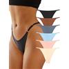 SHEKINI Slip Brasiliano Donna Set Mutande Senza Cuciture Regolabile Hipster Sexy Intimo Comfort Mutandine Invisible,Pacco da 6