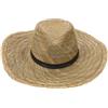 MOKKHNB Cappello da Spiaggia Uomo in Paglia con Ampia Falda, Leggero e Traspirante, Cordino Regolabile, Protezione Solare UV, Stile Cowboy Western, Ideale per Mare, Vacanze, Trekking