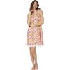 Notti Magiche Pina - Camicia da Notte Giro Manica con Pizzo San Gallo - Jersey 100% Cotone - Made in Italy (Fantasia 1, 3XL)