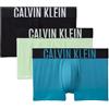 Calvin Klein Jeans X3 Boxer Marina/Verde Uomo Trunk, Marina, L