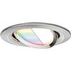 Paulmann 92964 Lampada da incasso Nova Plus LED Smart Home Zigbee tonda orientabile 1x2,5W RGBW dimmerabile ferro spazzolato zinco-alluminio 2700K