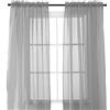 Elegant Comfort, 2 pezzi pannello velato con tasca per asta da 5,1 cm - tende per finestra 101,6 cm larghezza x 213,4 cm lunghezza, argento
