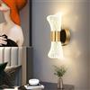 Comely Lampada da Parete Interno, 12W Creative Applique da Parete Interno in Alluminio, Oro Lampada a Muro LED per Camera da Letto Soggiorno Bagno Scale, 3000K/4500K/6500K