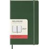 Moleskine Agenda Giornaliera 2027, Planner 12 Mesi Con Copertina Rigida e Chiusura Elastica, Formato Pocket 9x14 cm, Colore Verde Mirto