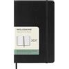 Moleskine Agenda Settimanale 2027, Planner 12 Mesi Con Spazio Per Note, Copertina Morbida e Chiusura Elastica, Formato Pocket 9x14 cm, Colore Nero