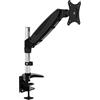 Techly 022427 Supporto Tubolare a Gas da Scrivania per Monitor 15-27 360mm Nero Nero