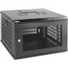 Tecmojo Armadio di Rete da 19 Pollici 6U, Armadio Server a Parete, Profondità 450mm, Rack per Rete IT, Porta e Pareti Laterali Chiudibili a Chiave, Porta Perforata, Nero, Imballaggio Piatto