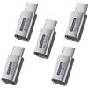 cablecc 5pcs Tipo-C 5.1K Resistore PD Funzione Blocker Maschio a USB-C Femmina Estensione con DC5V Proteggere Adattatore Solo per la Carica di Alimentazione
