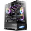 Tiburcc Computer Gaming PC doppi0 vetro 3xFan (R7 7700, RTX 5070 12GB) 32GB RAM 1TB NVMe WIFI Bluetooth