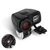 Riloer motociclo doppio caricatore multifunzionale per telefono cellulare, 2 porte USB doppia porta USB + voltmetro, caricatore USB USB adattatore impermeabile per presa telefonica