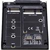 Cablecc B+M Scheda SSD Dual MSATA NGFF JBOD Raid0 Span Bridge a SATA Combo 2,5 HDD Disk Drive Enclosure