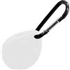 OcioDual Custodia Protettiva in Silicone Compatibile con AirTag Bianco Cover Gomma Morbida Anti Graffio Portachiavi Moschettone