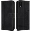 Bravoday Cover per iPhone XR, Flip Custodia in Pelle PU Portafoglio Custodia per iPhone XR, con Slot per Schede, Nero