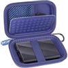 GWCASE Custodia compatibile con Samsung T9/T7/T7 Shield SSD portatile da 1 TB, 2 TB, 4 TB, disco rigido esterno, organizer da viaggio per unità a stato solido e cavo USB (solo scatola) (blu)