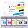 XL-Ink Cartucce d'inchiostro compatibili per Canon PFI-030, confezione da 5 (MBK KCMY)