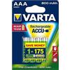 Varta Longlife ACCUS AAA 800 mAh Batterie Mini Ricaricabili