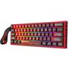 Redragon K753 HE Tastiera da gioco a scatto rapido, 60% 61 tasti tastiera meccanica cablata con base in alluminio scavata Hype-Red, interruttore magnetico a grilletto rapido 100% POM di nuova