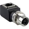 Lonlonty Adattatore RJ45 a M12 X Code 8 Pin, Cat6 Cat5, 10 GbE M12 Femminile a RJ45 Femminile X Code IP68 Impermeabile Schermato Adattatore Ethernet per Telecamere Industriali Basler Sensori