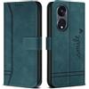 Bravoday Cover per Oppo Reno 8T 5G / A1 PRO, Flip Custodia in Pelle PU con Slot per Schede, Portafoglio Custodia per Oppo Reno 8T 5G / A1 PRO, Verde