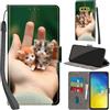 PHINIENLAND Cover per Samsung Galaxy S10e PU Pelle Custodia Flip Gatto