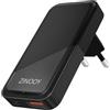 Zinooy Caricatore USB C, Caricatore Piatto a 2 Porte con Uscita PD da 20W, Spina USB C per iPhone 15/15 Pro 14 13 12 11 SE e Sumsung Galaxy, Dimensioni Ridotte per Qualsiasi Spazio Ristretto