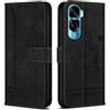 Bravoday Cover per Huawei Honor 90 Lite, Flip Custodia in Pelle PU Portafoglio Custodia per Huawei Honor 90 Lite, con Slot per Schede, Nero