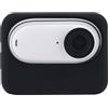QingXuey Custodia protettiva in silicone antigraffio e antigraffio per Insta360 GO 3 S/GO 3 (nero)