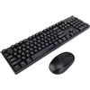 VELATEMOR Tastiera e Mouse Wireless Combinati Tastiera 2.4G 104 Tasti con Mouse Ergonomico Wireless per PC (BLACK)