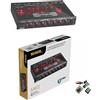 Generico KIT SET PER SOUNDSTORM SSL S4EQ 1 equalizzatore pre-amp equalizer crossover a 4 bande ultra slim illuminazione dual color rosso o verde, 1 pezzo + accessori di installazione omaggio