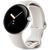 Google Pixel Watch (Previous Model) - Android Smartwatch with Fitbit Activity & Heart Rate Tracking - Polished Silver Stainless Steel Case with Chalk Active Band - WiFi