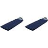Cao 6007b, Sacco a Pelo Unisex-Adulto, Blu, 180 (+30cm) x 70 cm (Confezione da 2)