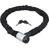 Relaxdays Lucchetto a Catena per Bicicletta o Moto, 2 Chiavi, antifurto, Resistente, 100 cm di Lunghezza, Nero