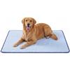 Deconovo Tappetino Rinfrescante per Cani e Gatti 150x100 cm, Tappeto Fresco Double Face con Tessuto Cooling e Morbida Spugna, Trapuntato e Lavabile, Materassino Estivo per Cuccia, Divano e Auto, Blu
