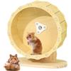Generic Ruota per porcellini d', silenziosa ruota da corsa in legno per criceti, design muto spesso, ruota per esercizi di piccoli animali, spinner silenzioso per topi, gerbilli, ratti e altri piccoli