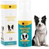 aabl Shampoo Secco per Cani con Clorexidina - Antisettico, Profumato al Talco, Detergente Ipoallergenico per Pelo Lungo e Corto, Made in Italy, 200 ml