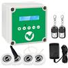 Jradse Apriporta Automatico per Pollai con Timer & 2 Telecomandi, Sistema di Sollevamento Porta per Pollame IP65 Impermeabile ad Alimentazione a Batteria o Solare