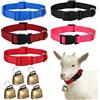 WIYETY - 5 collari a forma di capra regolabili con campanelle, in stile vintage, mini campanella di capra, anti-smarrimento, collare di capra con campane per piccoli animali da fattoria, colorato
