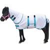 Gallopoff Coperta antimosche con collo combinata, leggera e morbida, per l'estate, per pony/puledro/asino delle Shetland, colore bianco (122 cm)