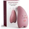 Momcozy Massaggiatore per allattamento A1Pro - vibrazione profonda e riscaldamento rapido per alleviare la congestione del latte e per un pompaggio più efficiente, con funzione memoria e ricarica