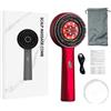 Sulobom Spazzola massaggiante elettrica per capelli, massaggiatore per capelli a luce rossa, applicatore 2 in 1, 3 modalità, massaggiatore elettrico per la testa, dispenser di olio per capelli, massaggio a