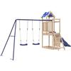vidaXL Set da Gioco da Esterno in Legno Massello di Pino, Set da Gioco, playset, casetta con Scivolo, Set da Gioco in Legno, Set da Gioco da Giardino