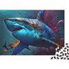 SBMASCJJZRCV Meraviglie Oceaniche 1000 pezzi Puzzle Squalo Carta per Adulti Allenamento Mentale Animali Marini Puzzle Educativo Relax Decorazione Casa 38x26cm/1000pcs