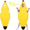 MXYZQDE Costume a banana per bambini, con occhiali gialli, divertente costume da travestimento per carnevale, Halloween, design comodo per ragazzi e ragazze