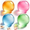 TOGETDREAM 4 Pezzi Palline Antistress All'Olio Di Cocco, Superficie Liscia Trasparente Squishy Antistress, Riempimento Di Maltosio Squishy Slow Rising, Pratico Fidget Toy Per Antistress Bambini e Adulti