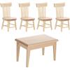 TOYANDONA 5 pezzi casa delle bambole tavolo in legno miniatura tavolo tavolo tavolo da pranzo set mobili mini accessori per casa delle bambole fate giardino