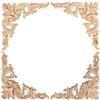 MUXSAM 4pcs Piccolo Legno di quercia intagliato Applique angolare intagliato Decalcomania per la decorazione